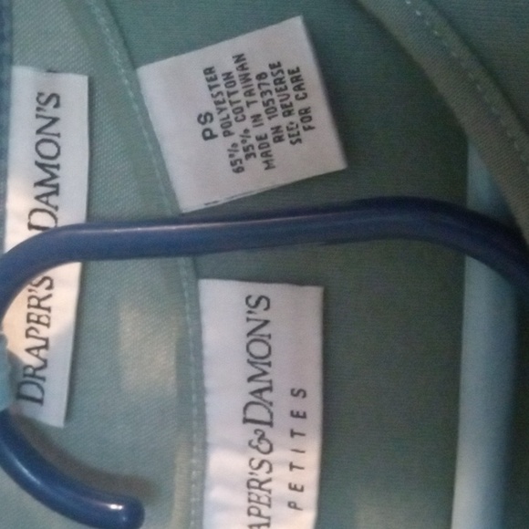 DRAPERS AND DAMONS 3 PIECE SET BLUE/GREEN PETITE SMALL NWOT - Picture 6 of 9